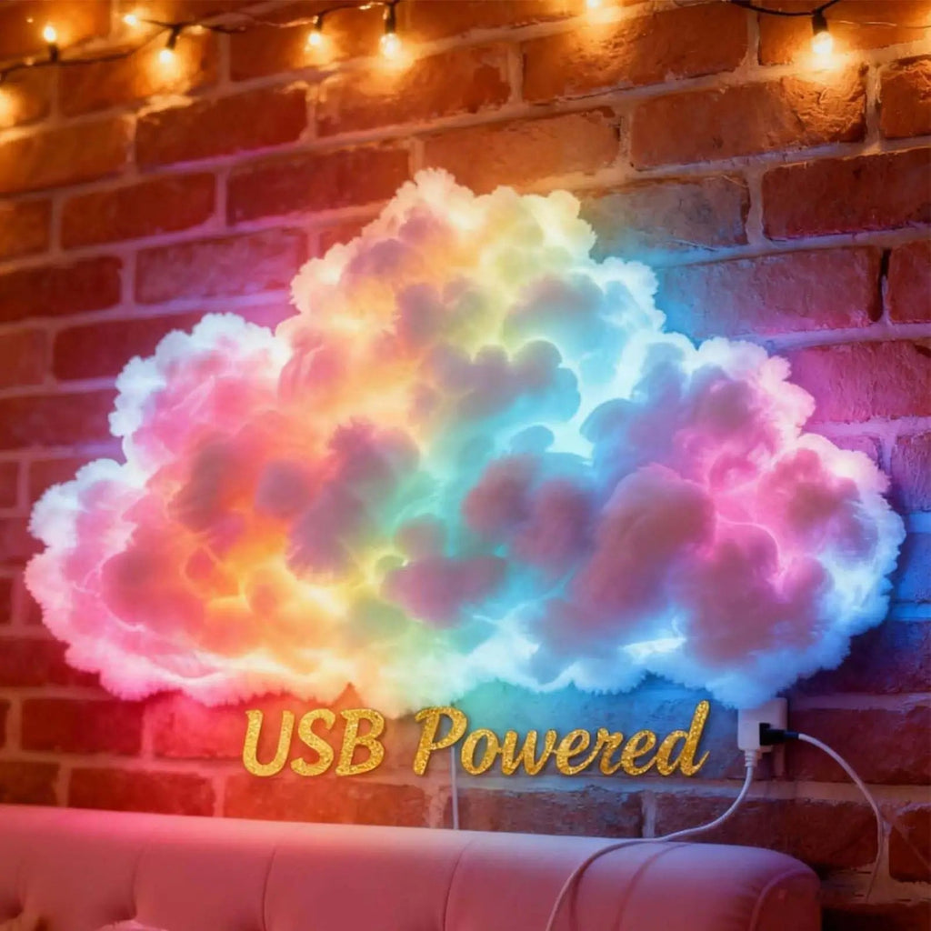 3D Thunder Cloud Lamp – USB LED Night Light with Music Rhythm - Artículos HE