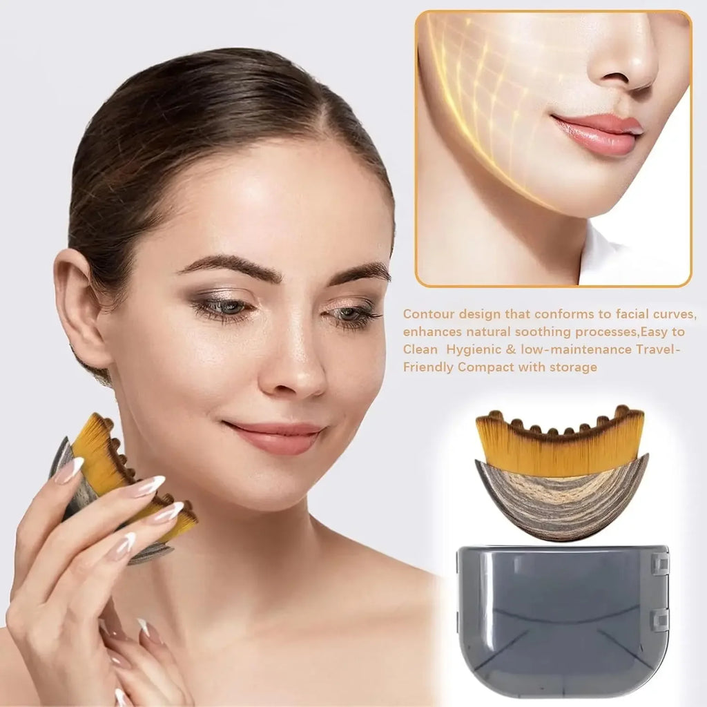 Cepillo Escultor Facial y Drenaje Linfático – Masajeador de Mandíbula y Pómulos